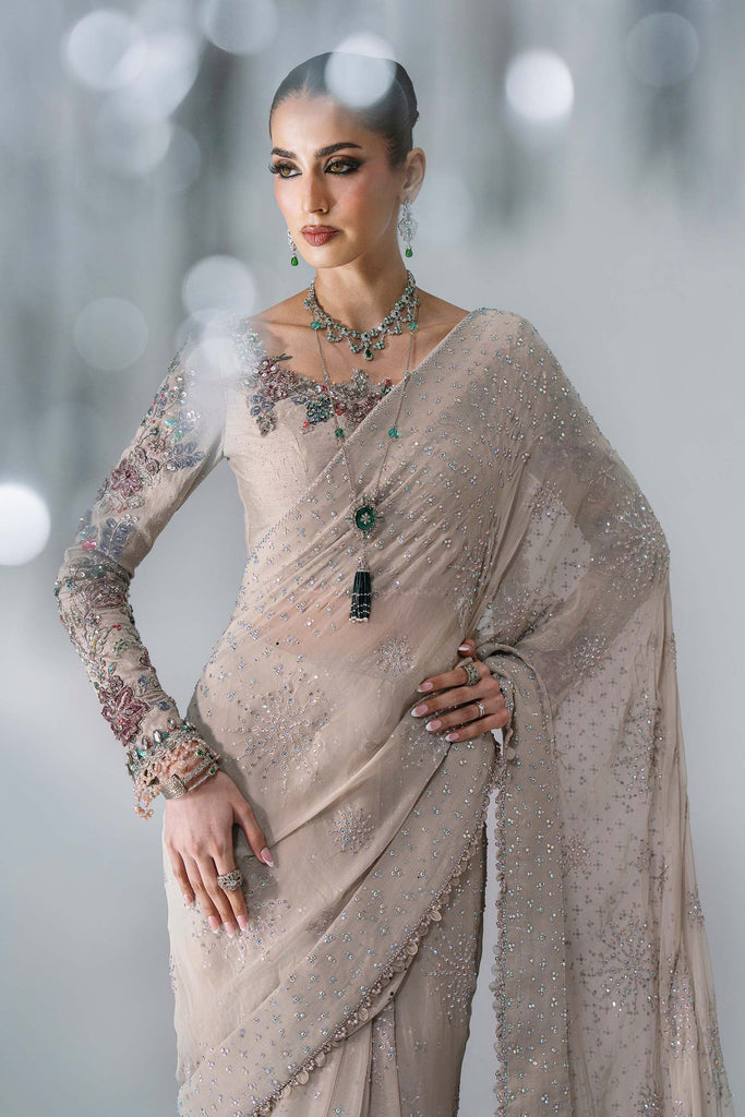 MARIA.B MBroidered Luxury Wedding Formals – BD3103 Chiffon Saree