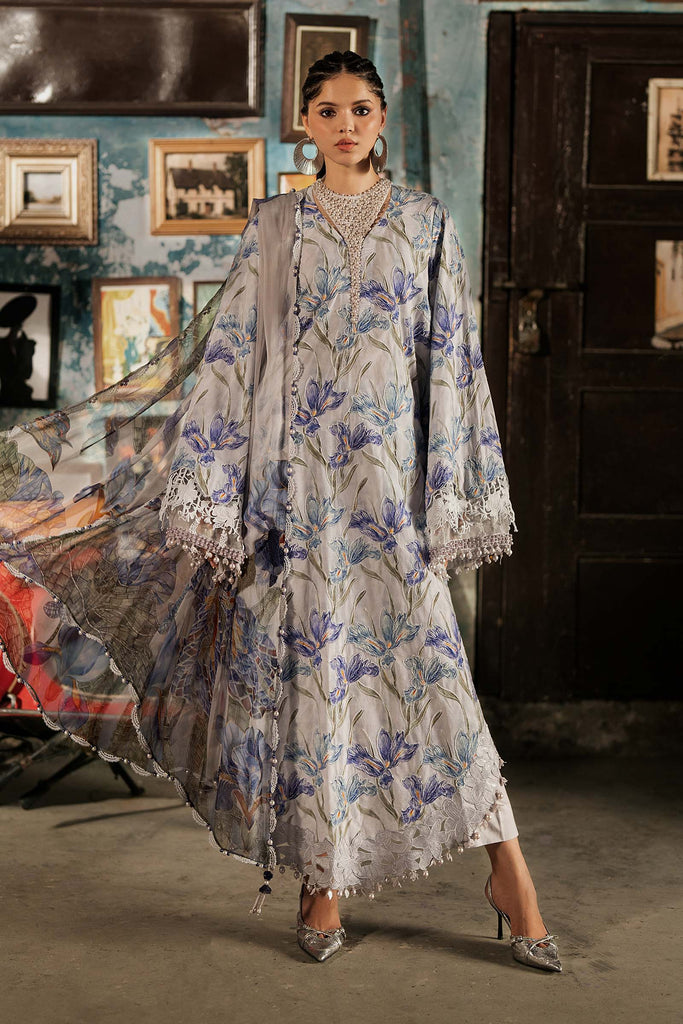 MARIA.B MPrints – Embroidered Cambric Suit - MPA3104-A