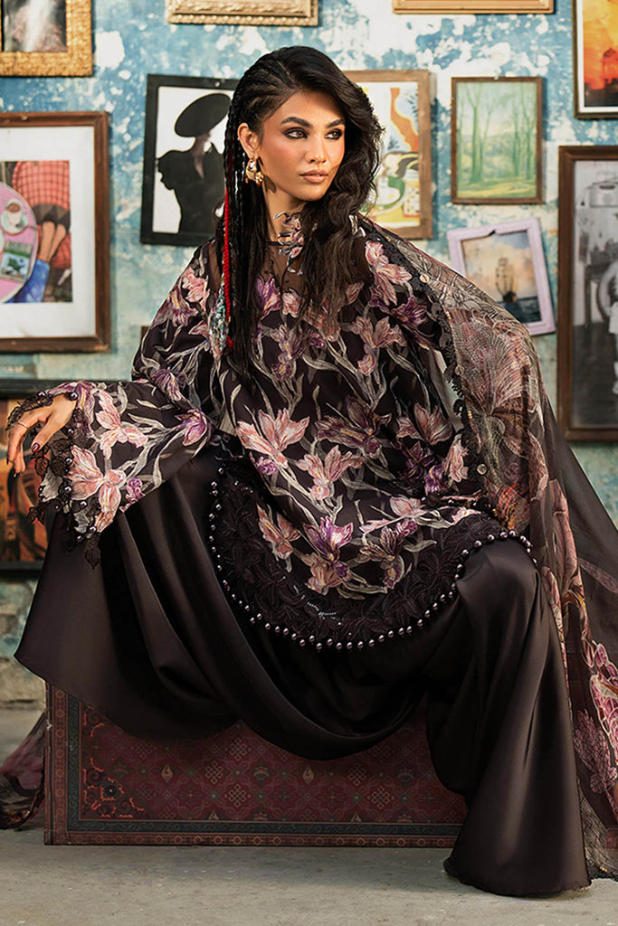MARIA.B MPrints – Embroidered Cambric Suit - MPB3104-B