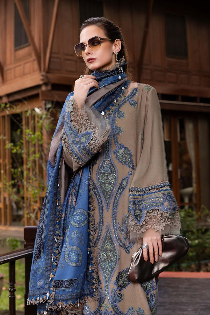 MARIA.B MPrints Winter – Embroidered Twill Linen Suit MPT-2806-A
