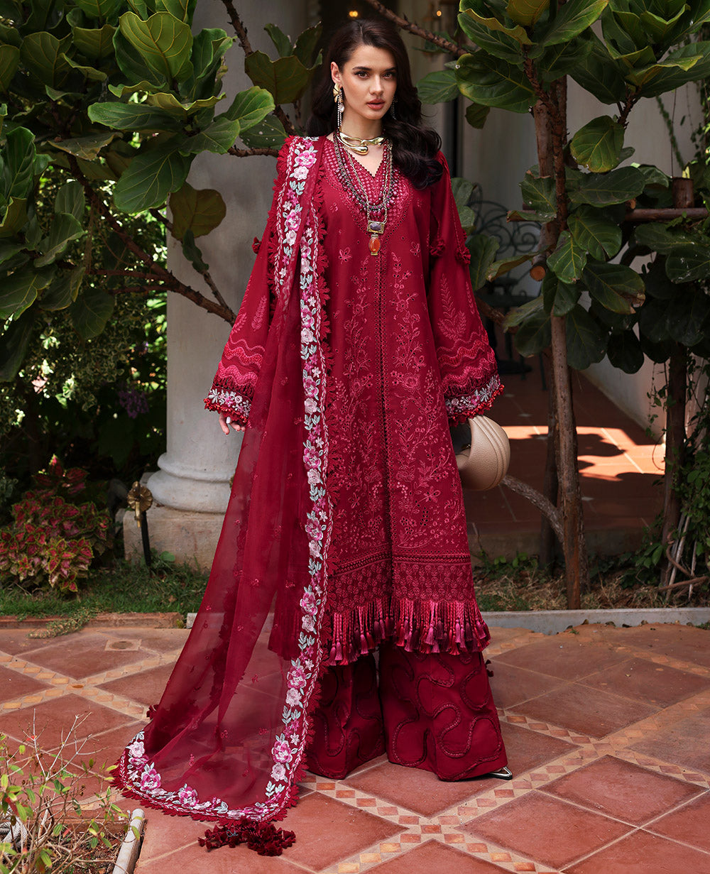 Republic Womenswear Kalani Eid Luxury Lawn Suit: Rhea - Red Pakistani Dress YourLibaas Republic Womenswear Kalani Eid Luxury Lawn Suit: Rhea - Red Pakistani Dress YourLibaas