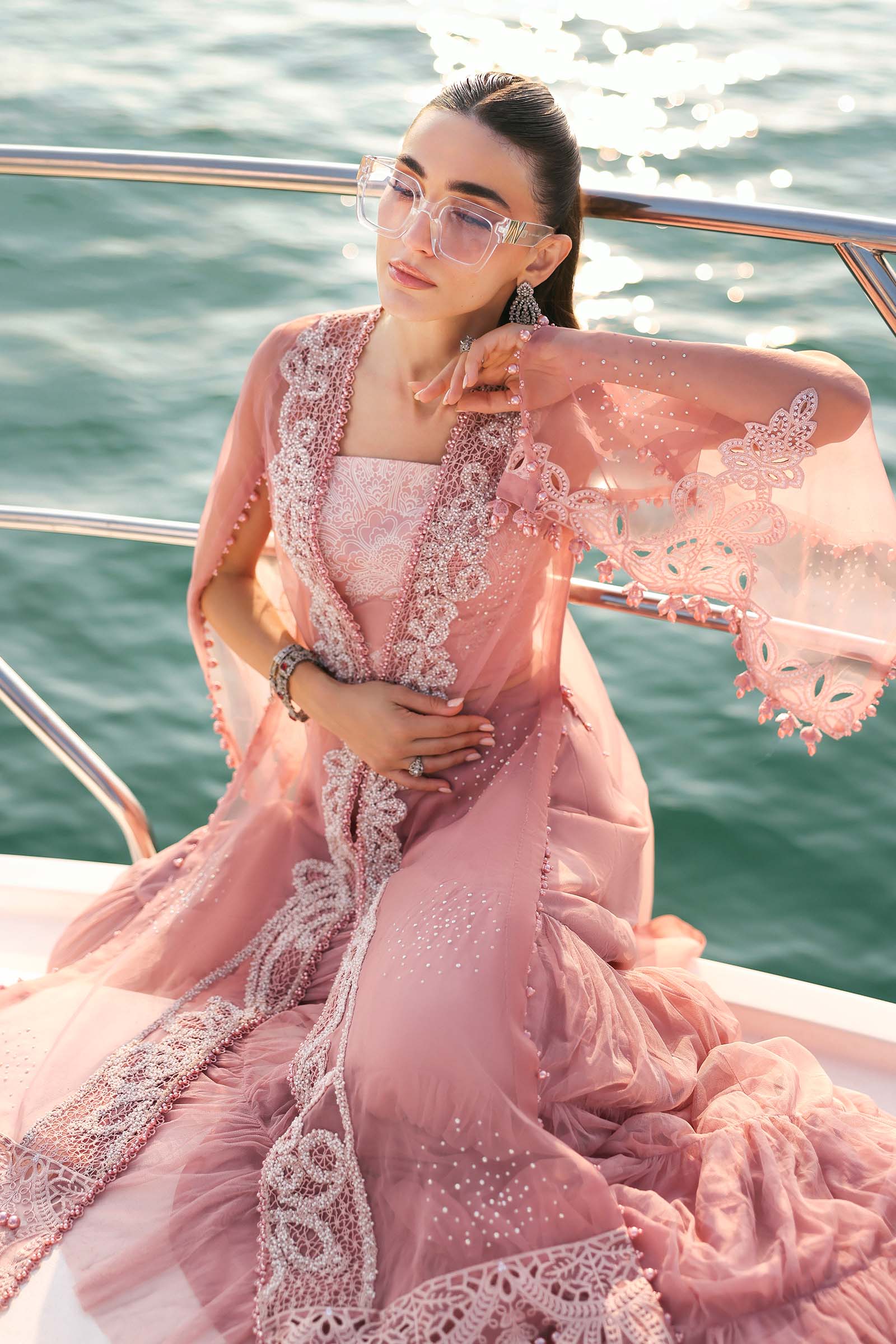 Pink Organza Pakistani Suit Maria B Eid Luxury Lawn Party Wear Dress YourLibaas Pink Organza Pakistani Suit Maria B Eid Luxury Lawn Party Wear Dress YourLibaas