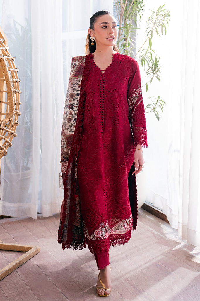 Neeshay Symphony Luxury Lawn – SCARLET