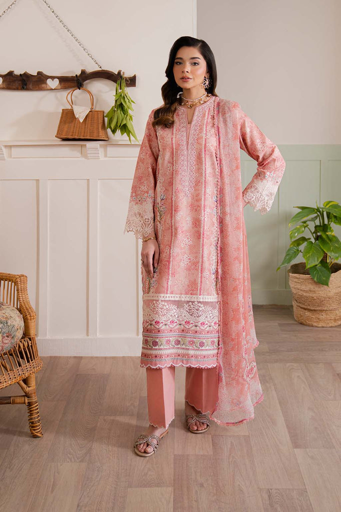 Neeshay Summer Lines Lawn Vol-II – PEACH FLAME