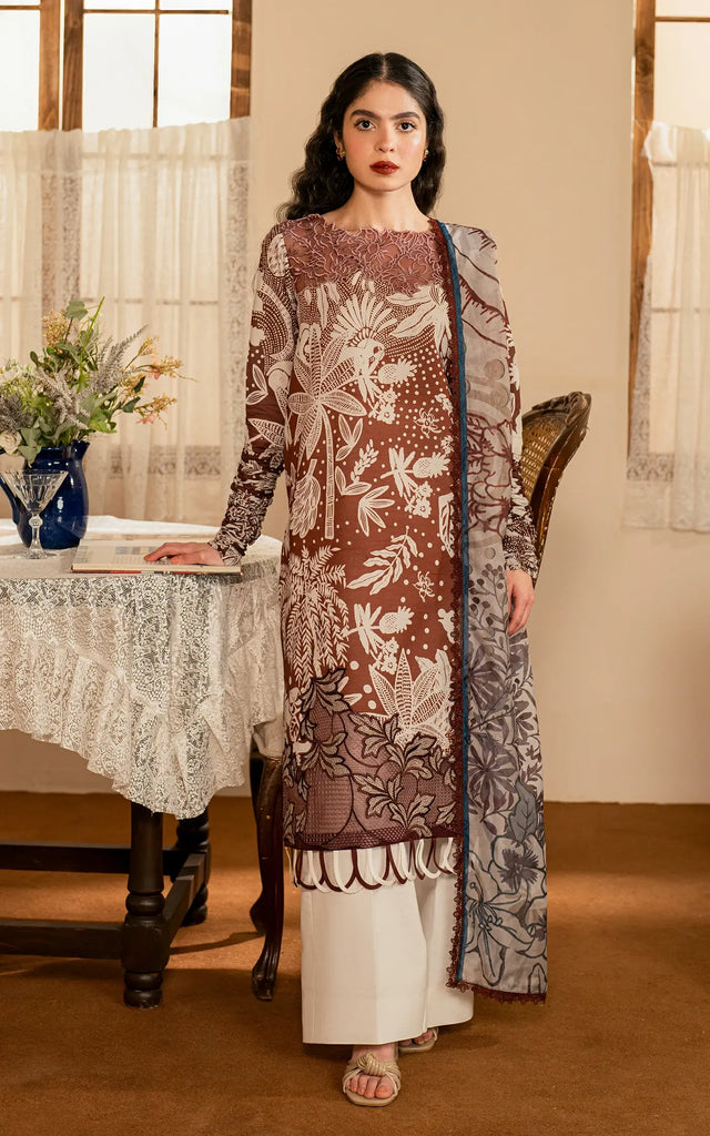 Asifa & Nabeel Meraki Vintage Lawn – Darcheeni (MVL25-07)