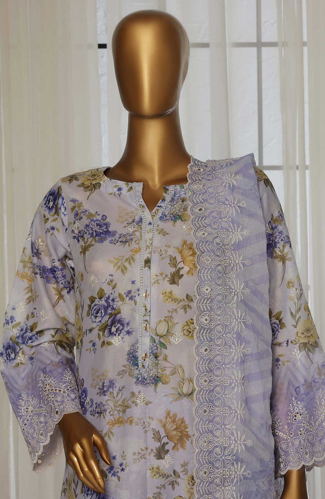 Sadabahar RTW/Stitched Embroidered Laser Fusion Chikankari Lawn – D-04