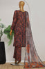 HZ Print & Needle RTW/Stitched Cutwork Lawn 3PC Suit – D-412 BROWN