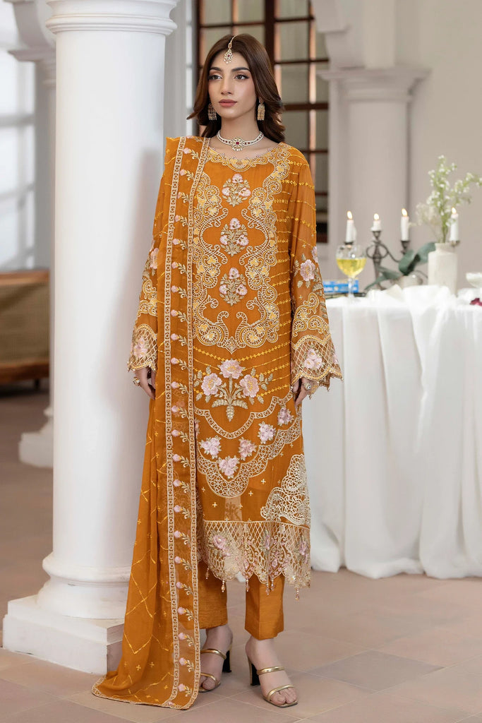 Adan's Libas Festive Semi-Stitched Chiffon Formals – D-1792