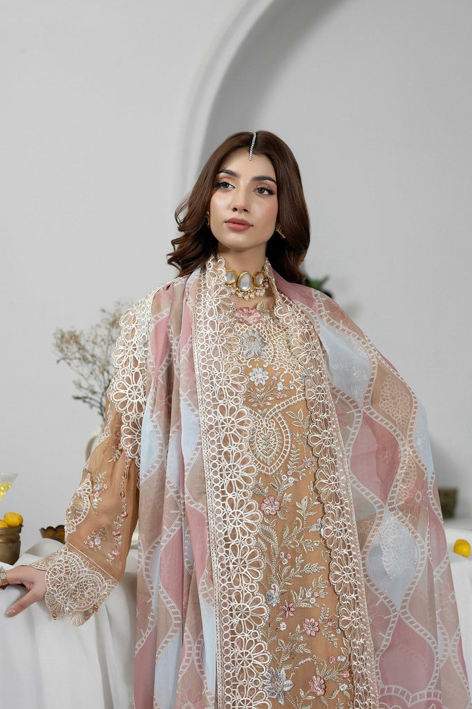 Adan's Libas Festive Semi-Stitched Chiffon Formals – D-1796