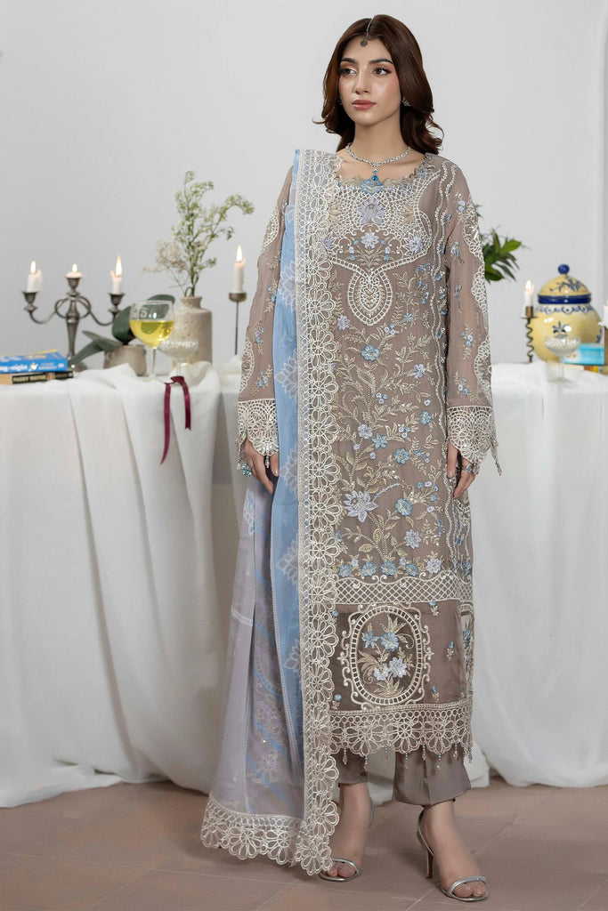 Adan's Libas Festive Semi-Stitched Chiffon Formals – D-1797