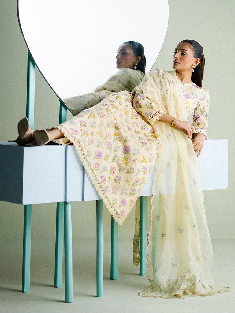 Faiza Faisal FNP Lawn Prints – BUTTERCUP BLOOM