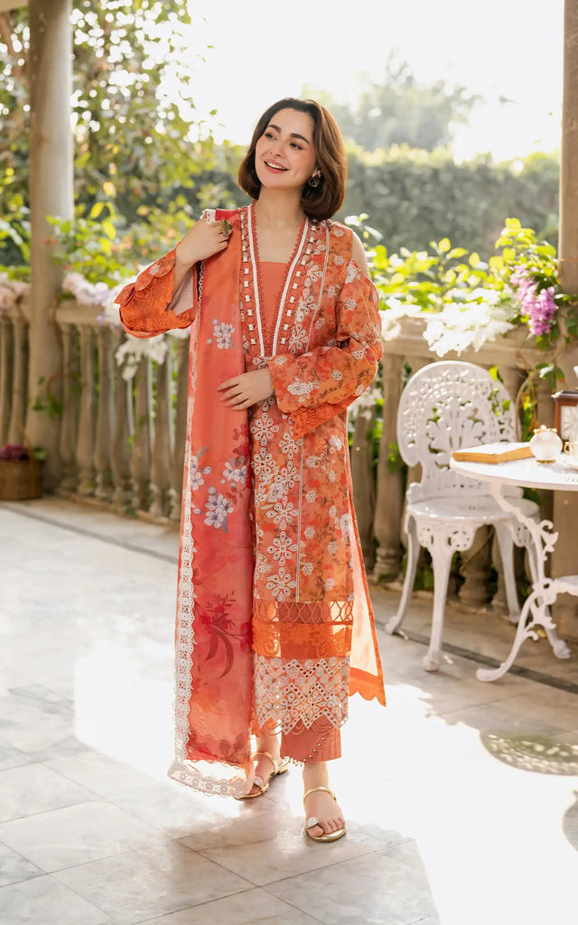 Asifa & Nabeel Gulkari Summer Lawn – Citrus Glow (GKL-08)