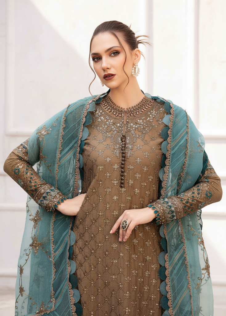 MARIA.B Sateen Cotton Satin Suit – CST-808