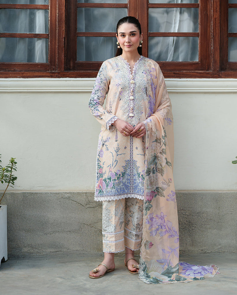 Roheenaz Whispered Florals Lawn – Gentle Breeze