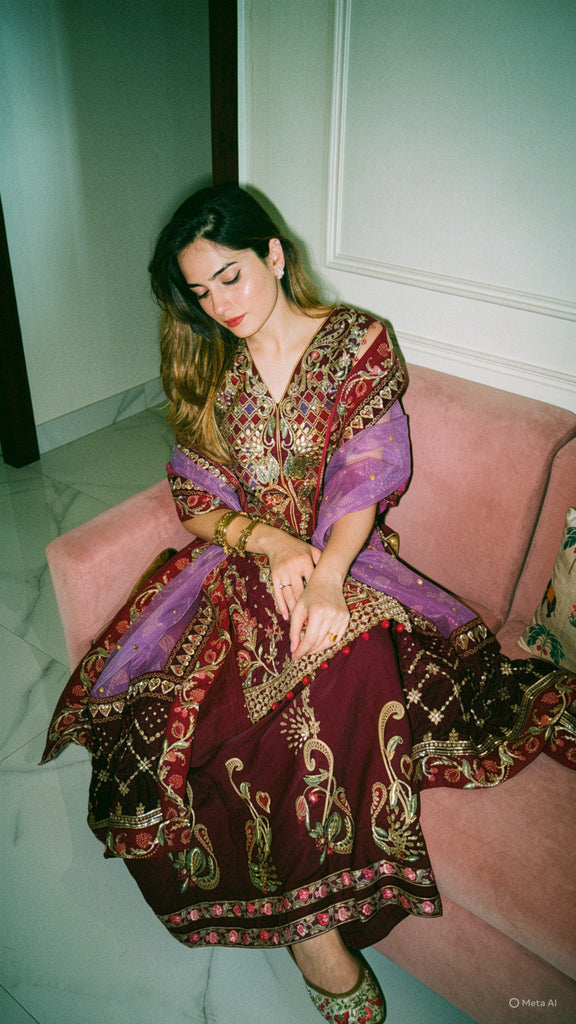 Crimson Jhilmil Luxury Wedding Formals – NAZO