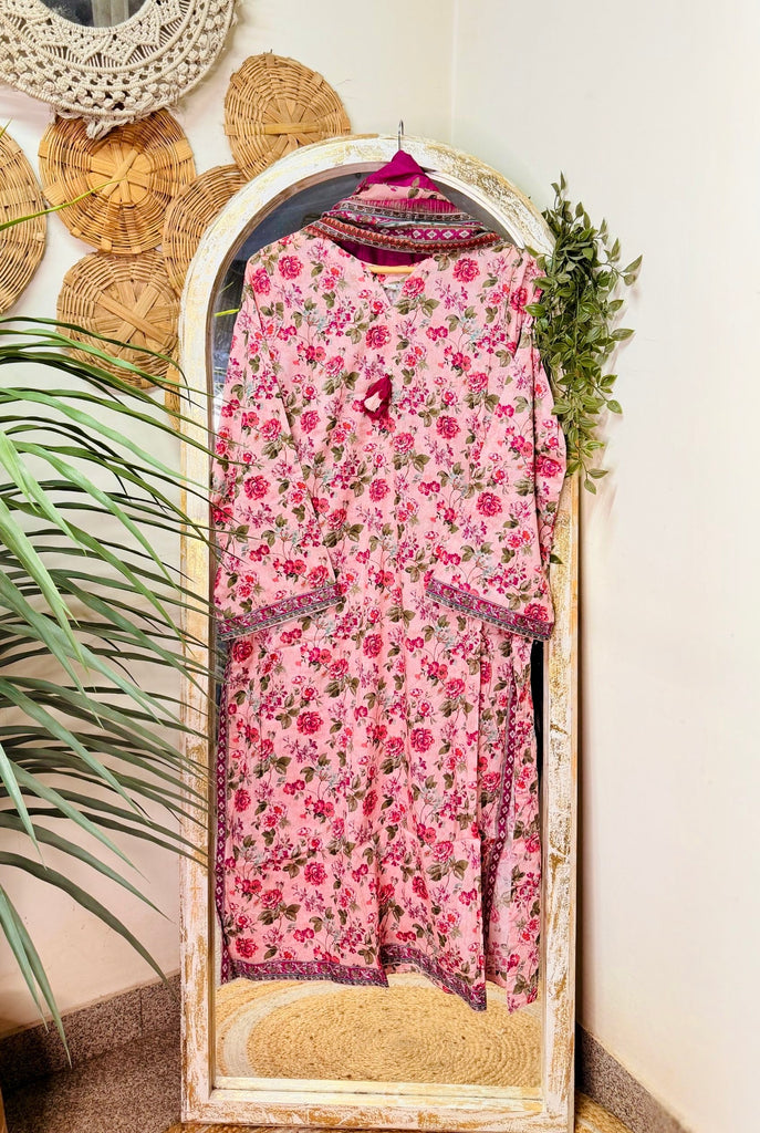 Bin Saeed Stitched Lawn Suit D - 14