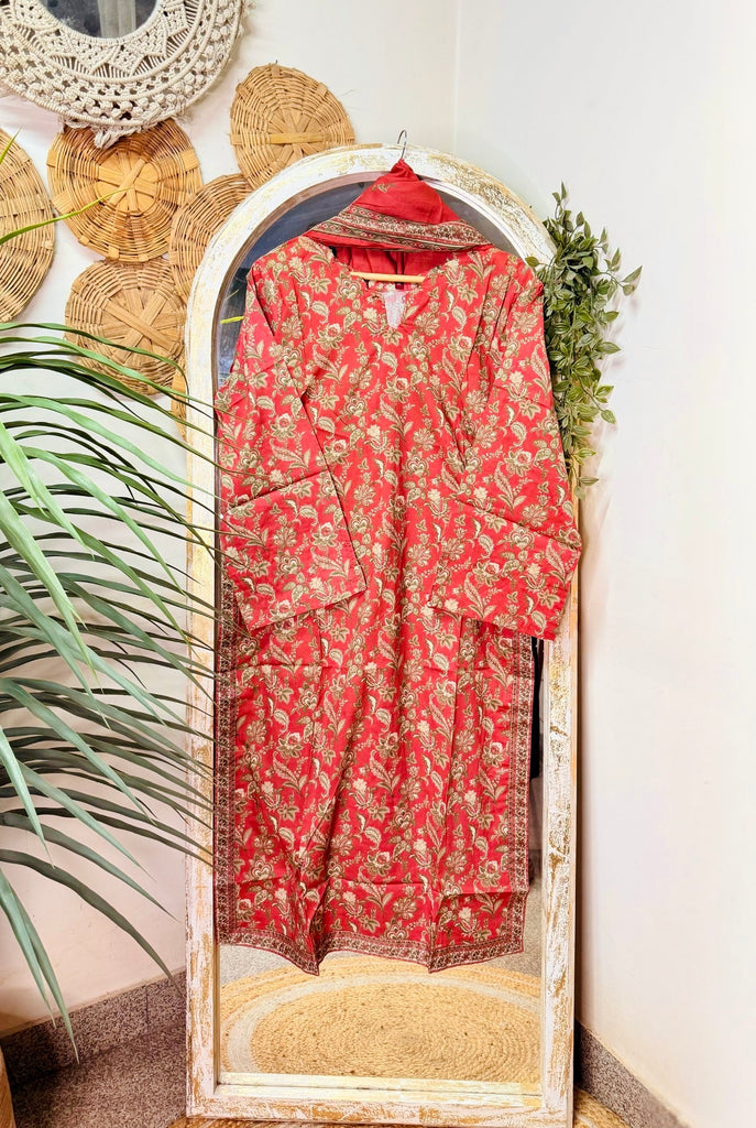 Bin Saeed Stitched Lawn Suit D - 5