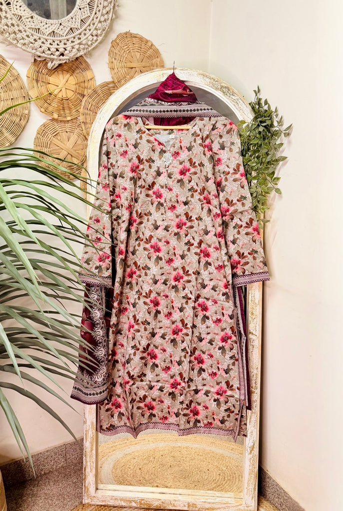 Bin Saeed Stitched Lawn Suit D - 3