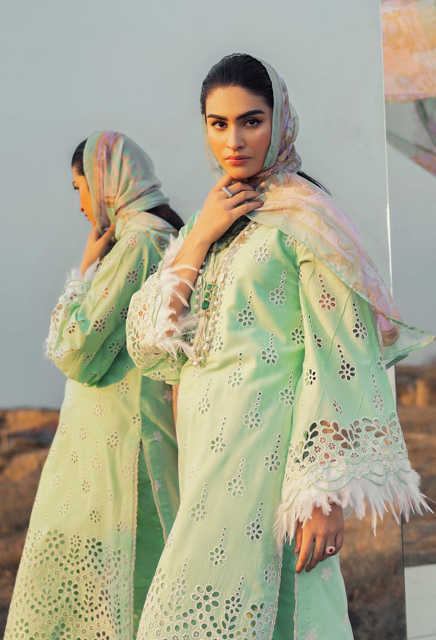 Adan's Libas Embroidered Lawn 2024 by Irha Zia | 5544