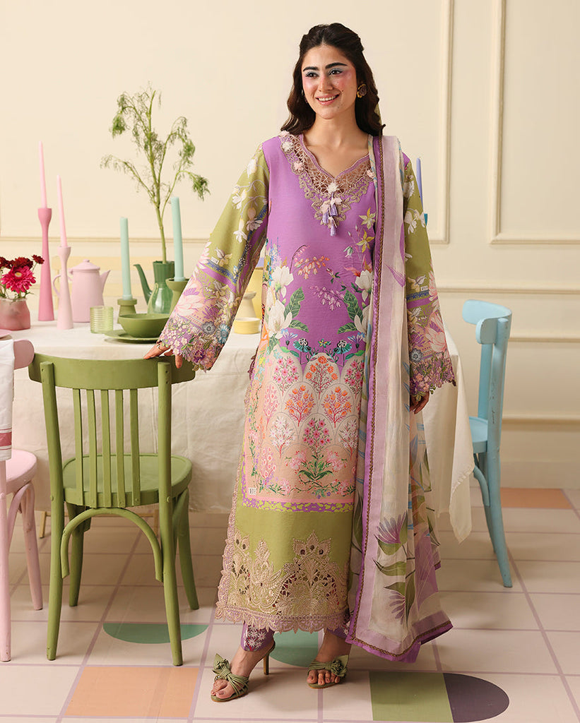 Mushq Hemline Soleil Prints Lawn – Lilac Whim