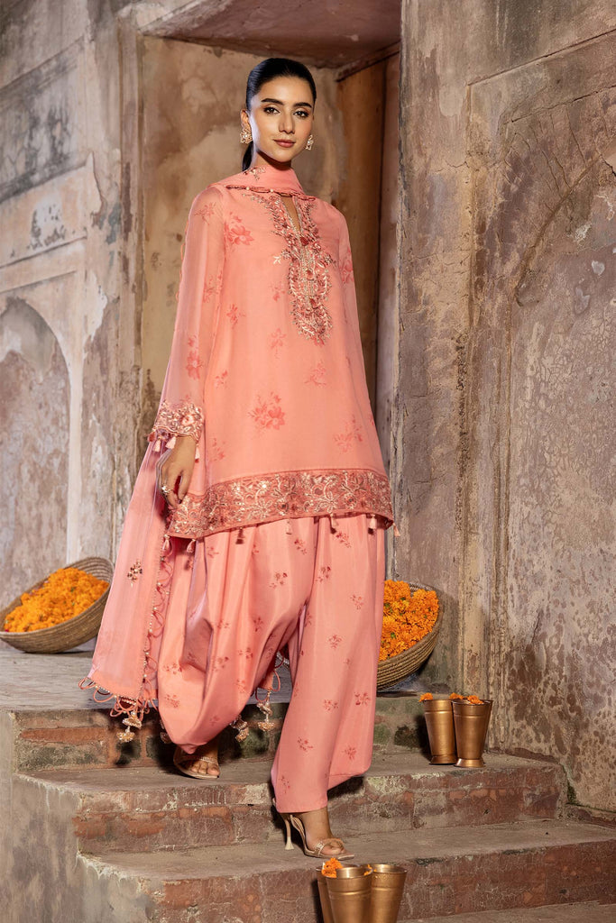 MARIA.B MBasics Festive – Embroidered Chiffon Suit - MBFU807