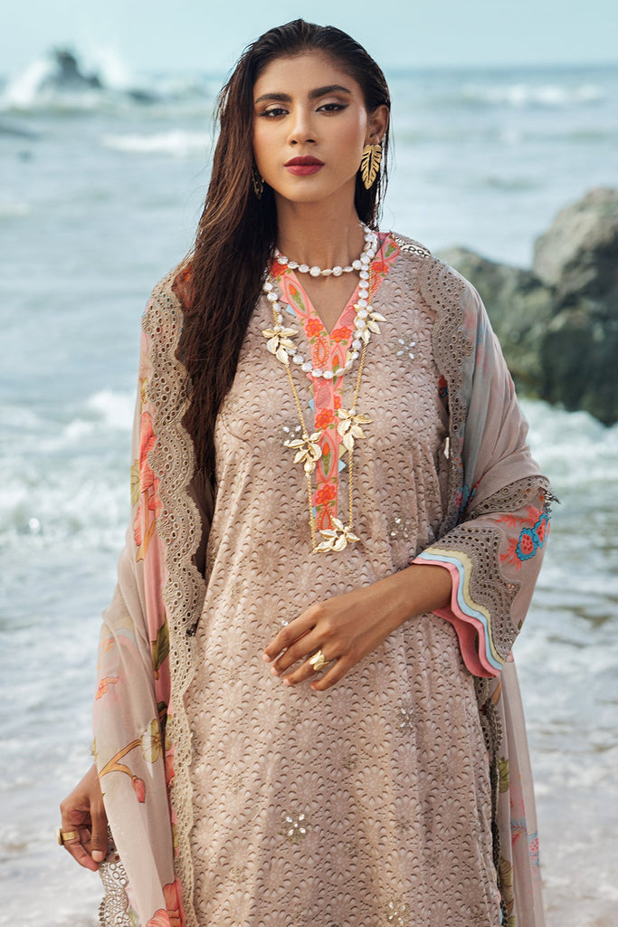 Charizma Rang-e-Bahar – Embroidered Lawn Shirt with Embroidered Chiffon Dupatta and Trouser DSRB4-07