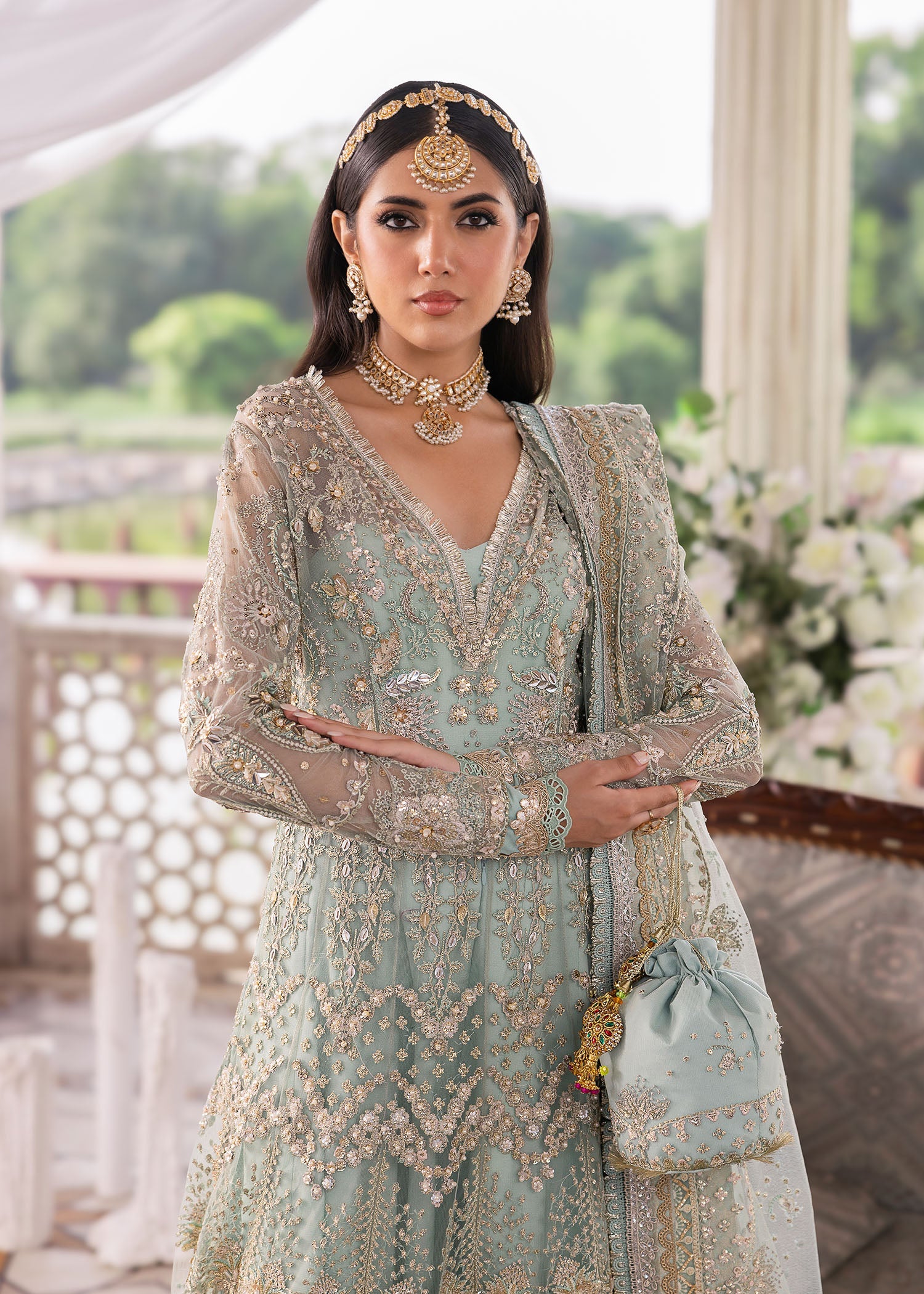 Sardinia Zeb-Un-Nisa Sea Green Net Pakistani Bridal Suit | Exquisite Handwork YourLibaas Sardinia Zeb-Un-Nisa Sea Green Net Pakistani Bridal Suit | Exquisite Handwork YourLibaas