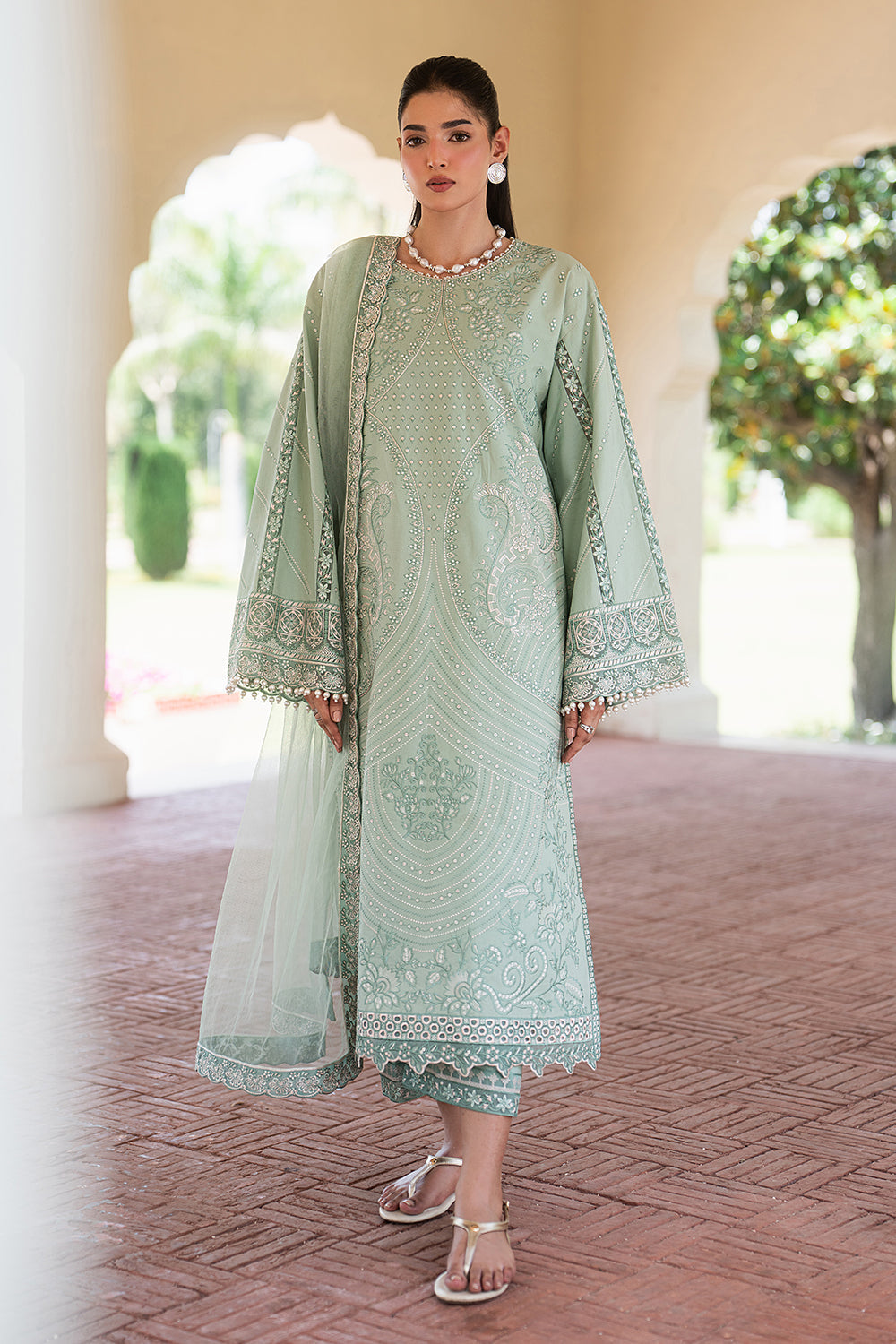 pastel green pakistani dress Light Green Pakistani Wedding Dress