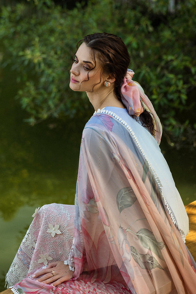 Mushq Light Purple Chikankari Lawn Embroidery Collection main image 0