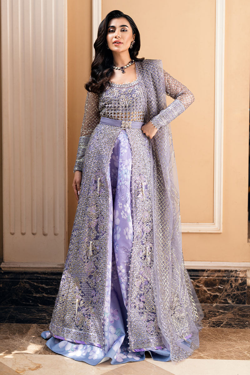 mushq purple dress MUSHQ LIlAC CHIKANKARI DRESS EMBROIDERY Emarlad Wear