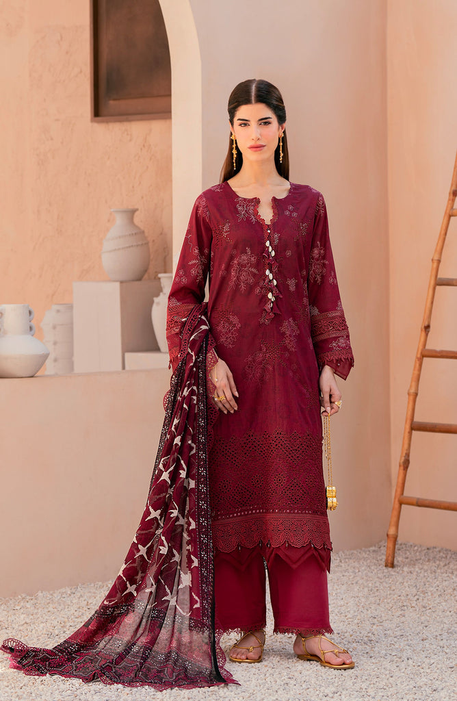 Mausummery Summer Lawn – Garnet - Maroon