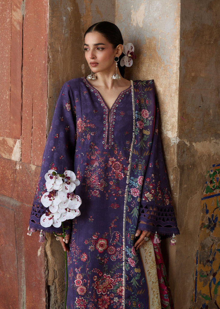 Hussain Rehar Zan Festive Luxury Lawn  – Mor