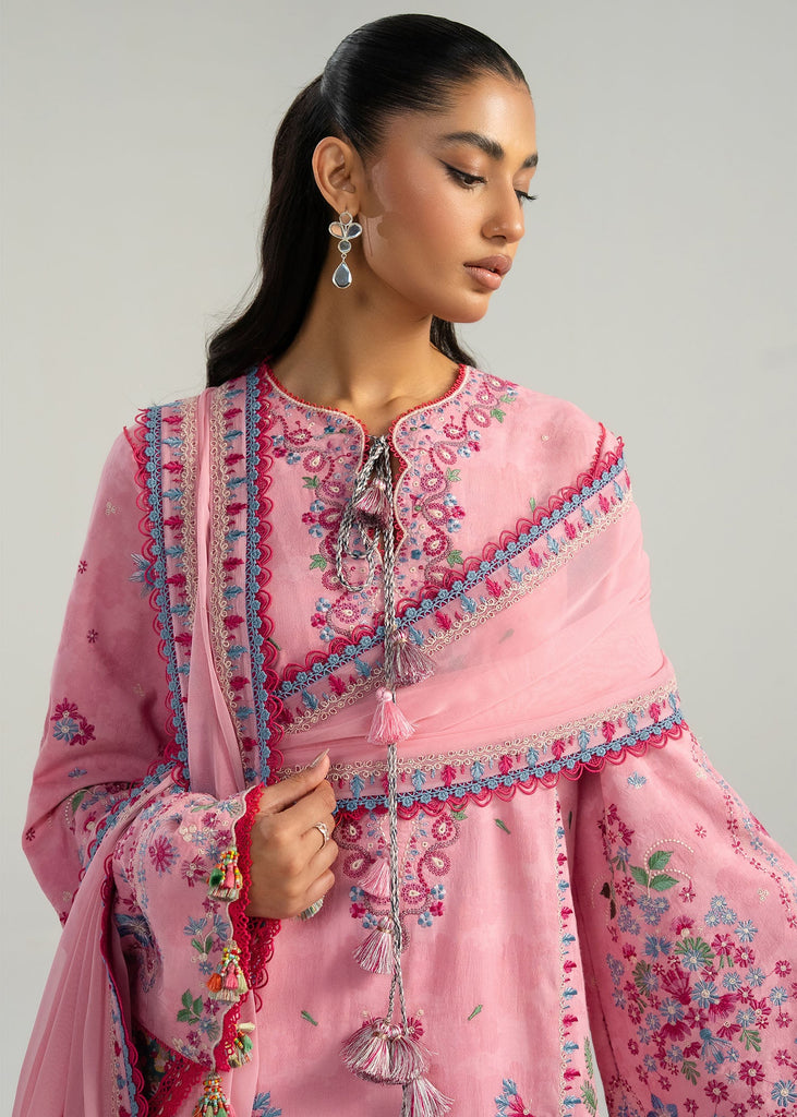 Hussain Rehar Zan Festive Luxury Lawn  – Pembe