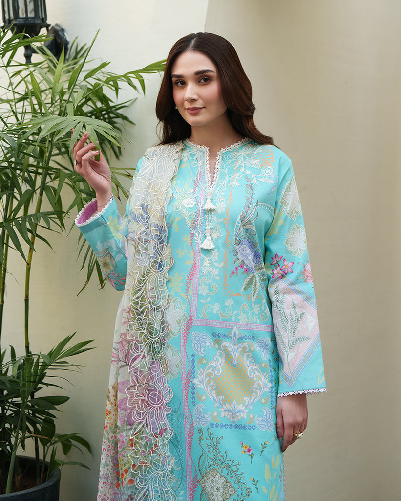 Roheenaz Whispered Florals Lawn – Petal Hush