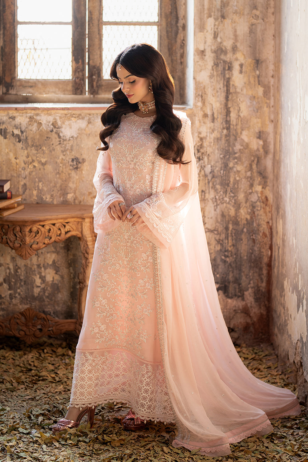 Azure Ensembles Pink Mirage Chiffon Pakistani Suit | Formal Wear YourLibaas Azure Ensembles Pink Mirage Chiffon Pakistani Suit | Formal Wear YourLibaas