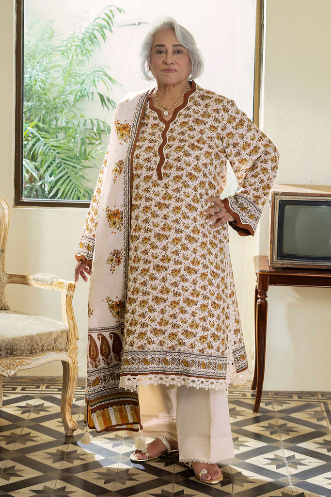 Gul Ahmed Mother's Tribute – 3 Piece Printed Karandi Suit - AY-62020