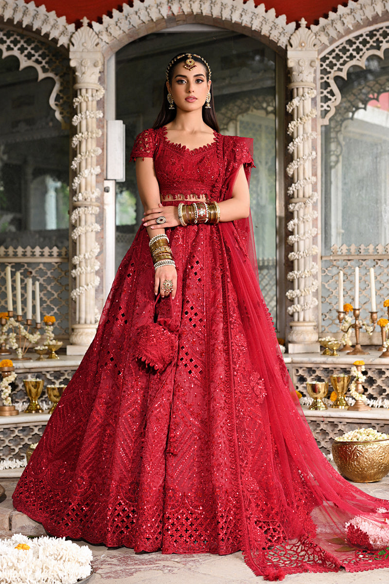 Qalamkar Singhar Wedding Formal RF-01 MUSKAAN Red Bridal Pakistani Suit - Iqra Aziz YourLibaas Qalamkar Singhar Wedding Formal RF-01 MUSKAAN Red Bridal Pakistani Suit - Iqra Aziz YourLibaas