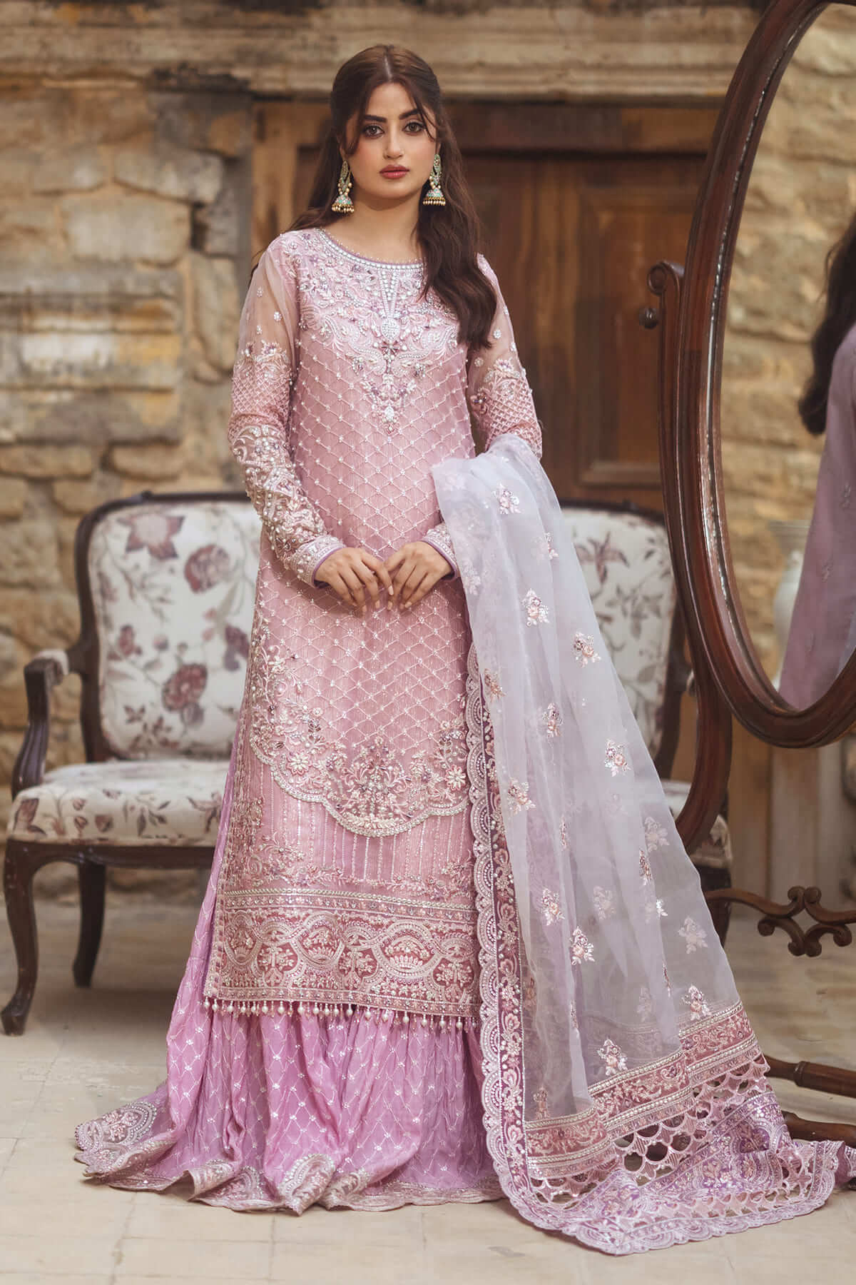 sajal aly wedding dress designer Pakistani superstar Sajal Aly has stunned fans by embodying the timeless elegance of a northern bride in the newly launched "Wada Mubarak" Bridal Collection '26 by renowned designer Faiza Saqlain. Shot on