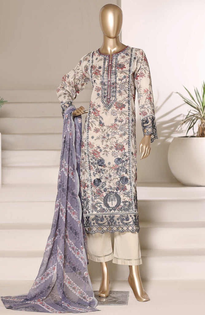 Sadabahar Signature Stitched RTW – D-03 - Fawn