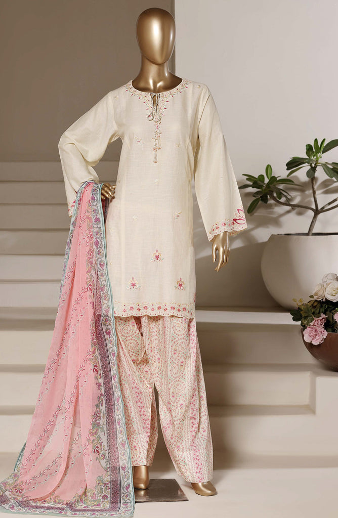 Sadabahar Eclair Stitched RTW – TWD-03 - Fawn