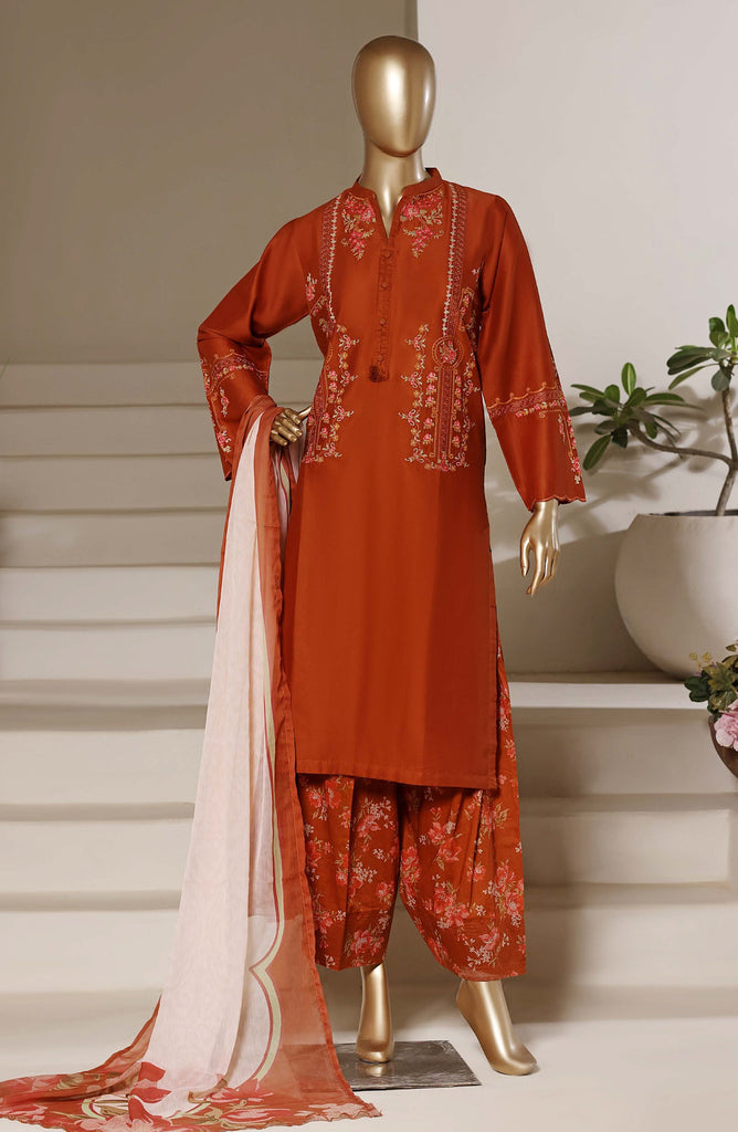Sadabahar Eclair Stitched RTW – TWD-02 - Rust