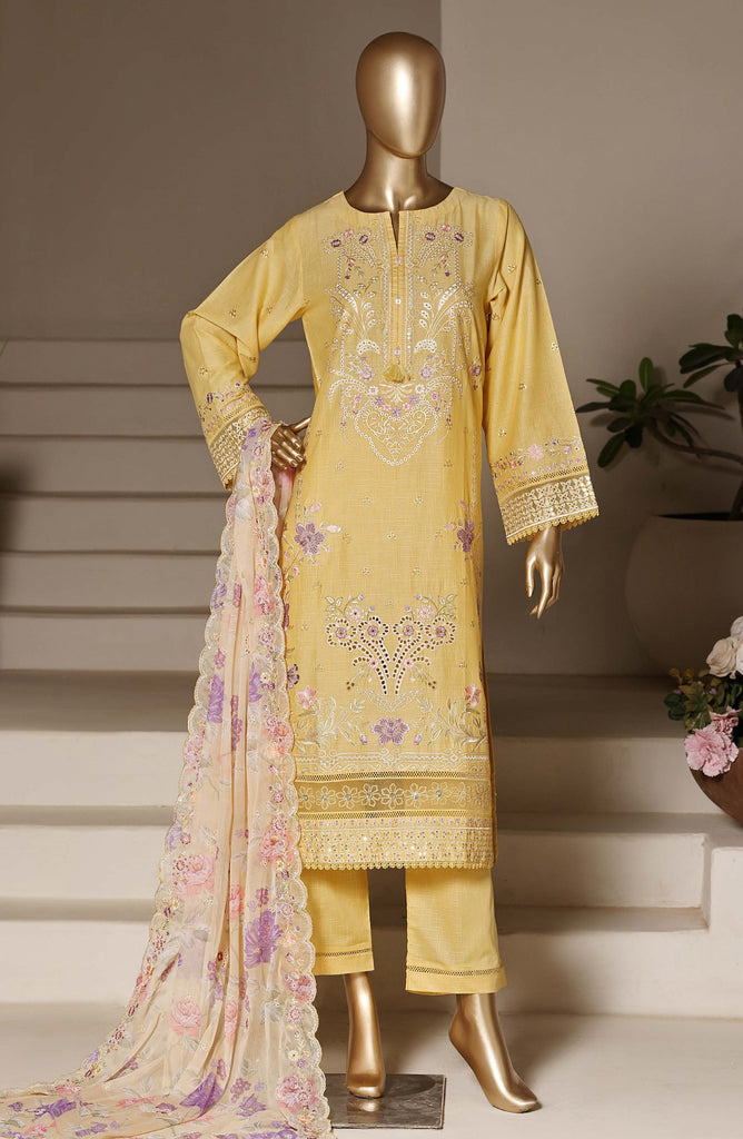 Sadabahar Luxury Stitched RTW – LFD-02 - Yellow