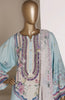 Sadabahar Printed Viscose Stitched RTW – D-02 - Blue