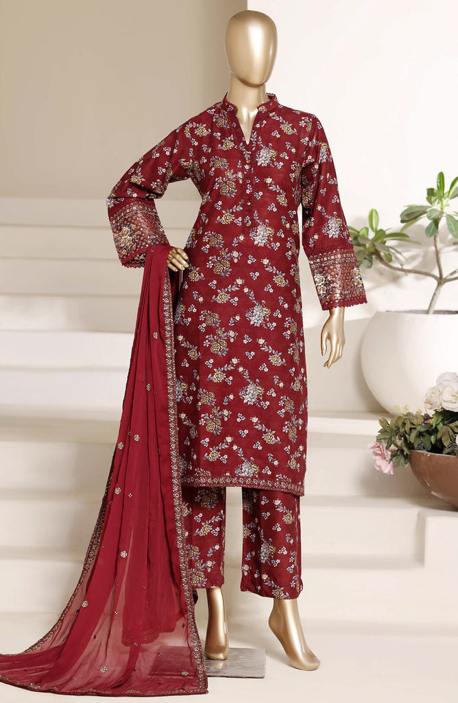 Sadabahar Regal Festive Stitched RTW – RD-05 - Maroon