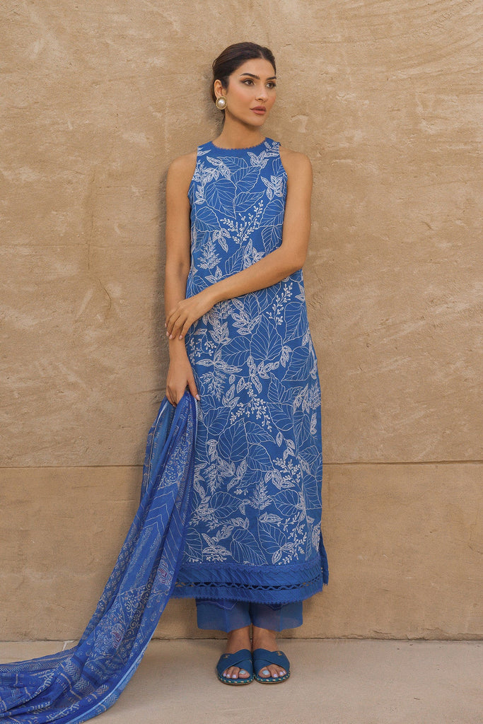 Sahar Mirage Luxury x Kiran Malik Lawn Collection – Slub Lawn 3 Piece (Embroidered)-S24-ES-L1-04