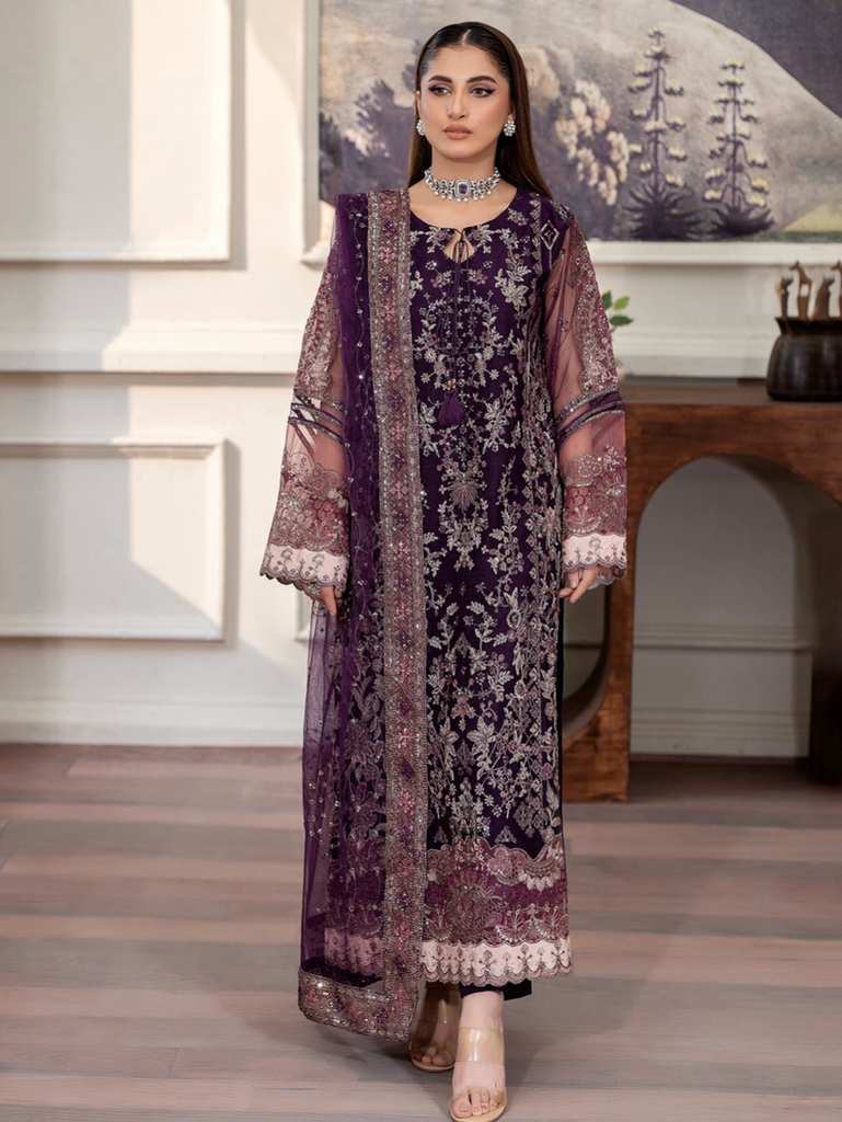 ZA Inayat Semi-Stitched Formals – D-02