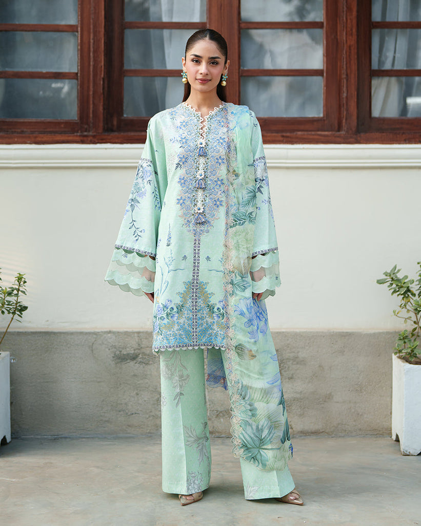 Roheenaz Whispered Florals Lawn – Soft Meadow