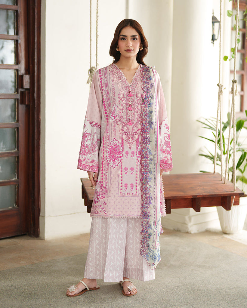 Roheenaz Whispered Florals Lawn – Sorbet Bloom