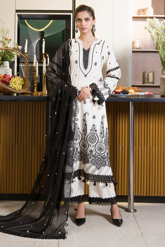 Zellbury Chikankari – Embroidered Shalwar Dupatta - 0071