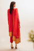 Zellbury Luxury Collection – Embroidered Shirt Shalwar Dupatta - Red - Organza Suit-0303 WULC23E30303